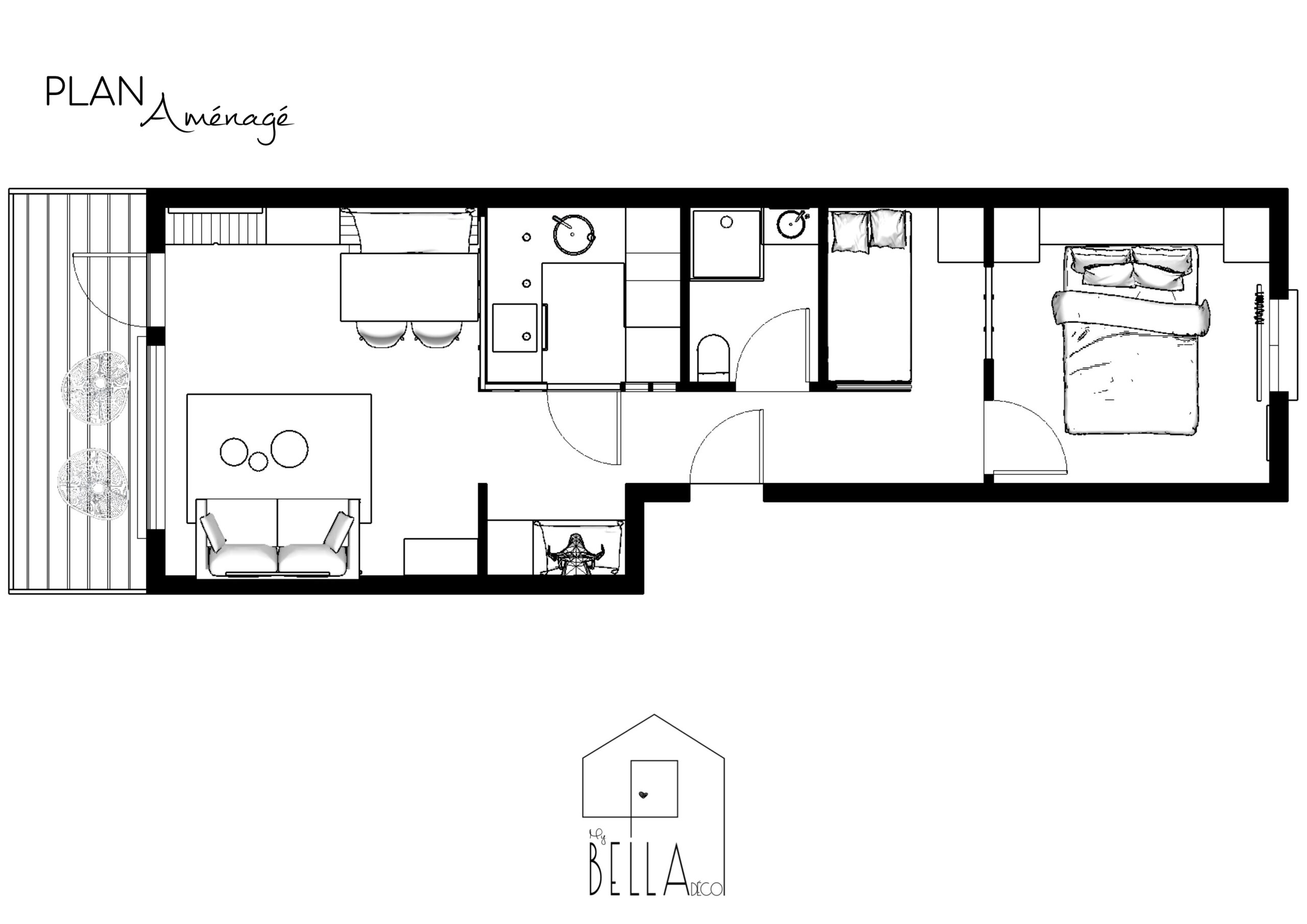 PLAN AMENAGE APPARTEMENT MONTAGNE